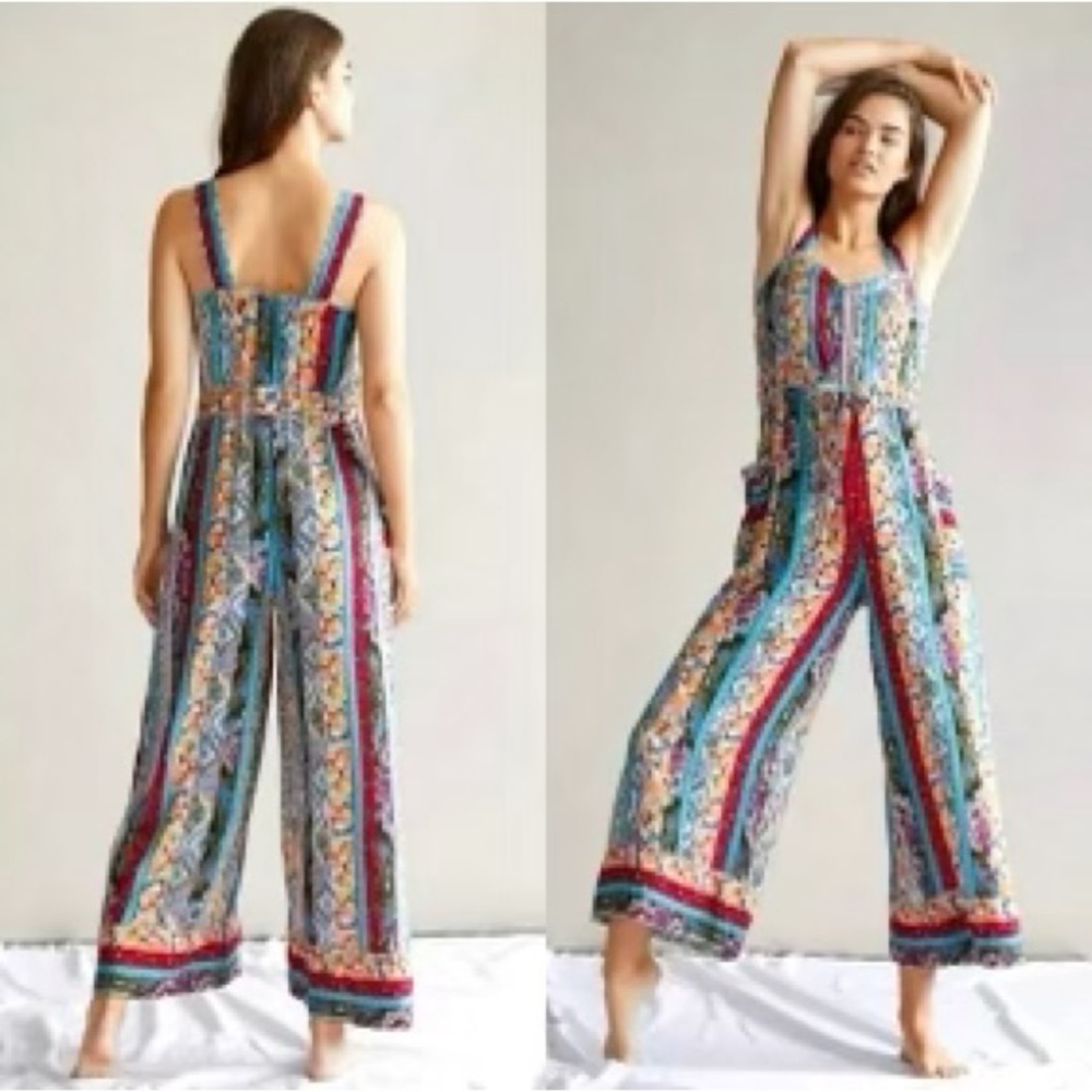 Anthropologie multicolor jumpsuit size small